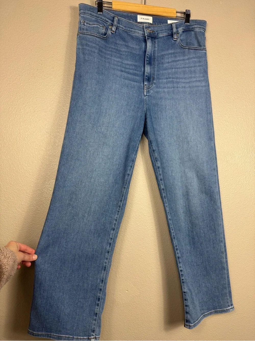 Frame Le Sleek Straight Jeans High Rise Straight Leg Denim EUC E - Picture 3 of 10